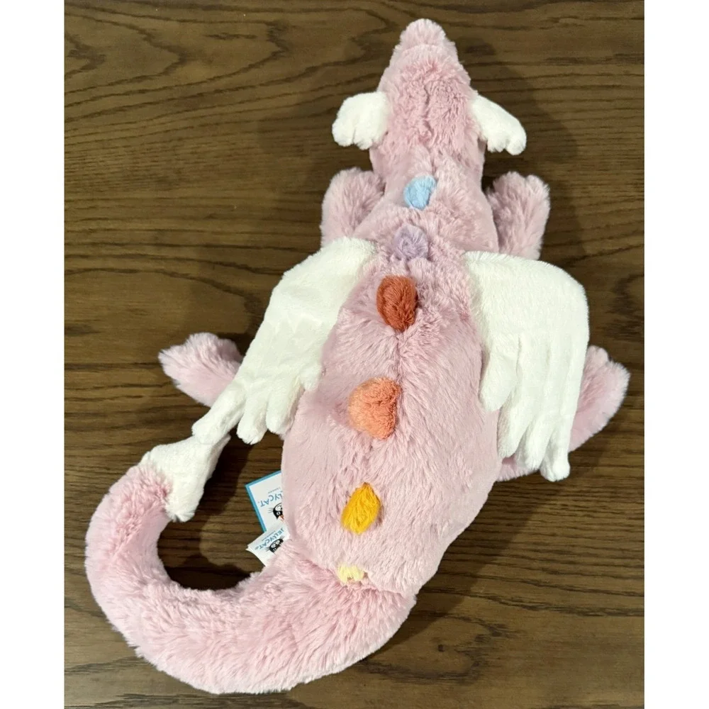 Jellycat Duskrise Dragon Pink Plush w/ Pin  AUTHENTIC w/ Dust Bag SAME DAY SHIP